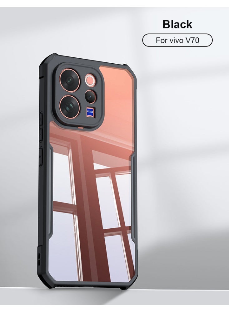 general Vivo V70 Case, Ultra Thin Lightweight Case, Soft TPU Bumper + Transparent Acrylic Back, Airbags Protective Case, Drop-Proof, Shockproof for Vivo V70 - Image 2